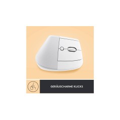 Logitech Lift Vertical Ergonomic Mouse - Optisk Trådløs Hvid for Optimal Komfort og Præcision